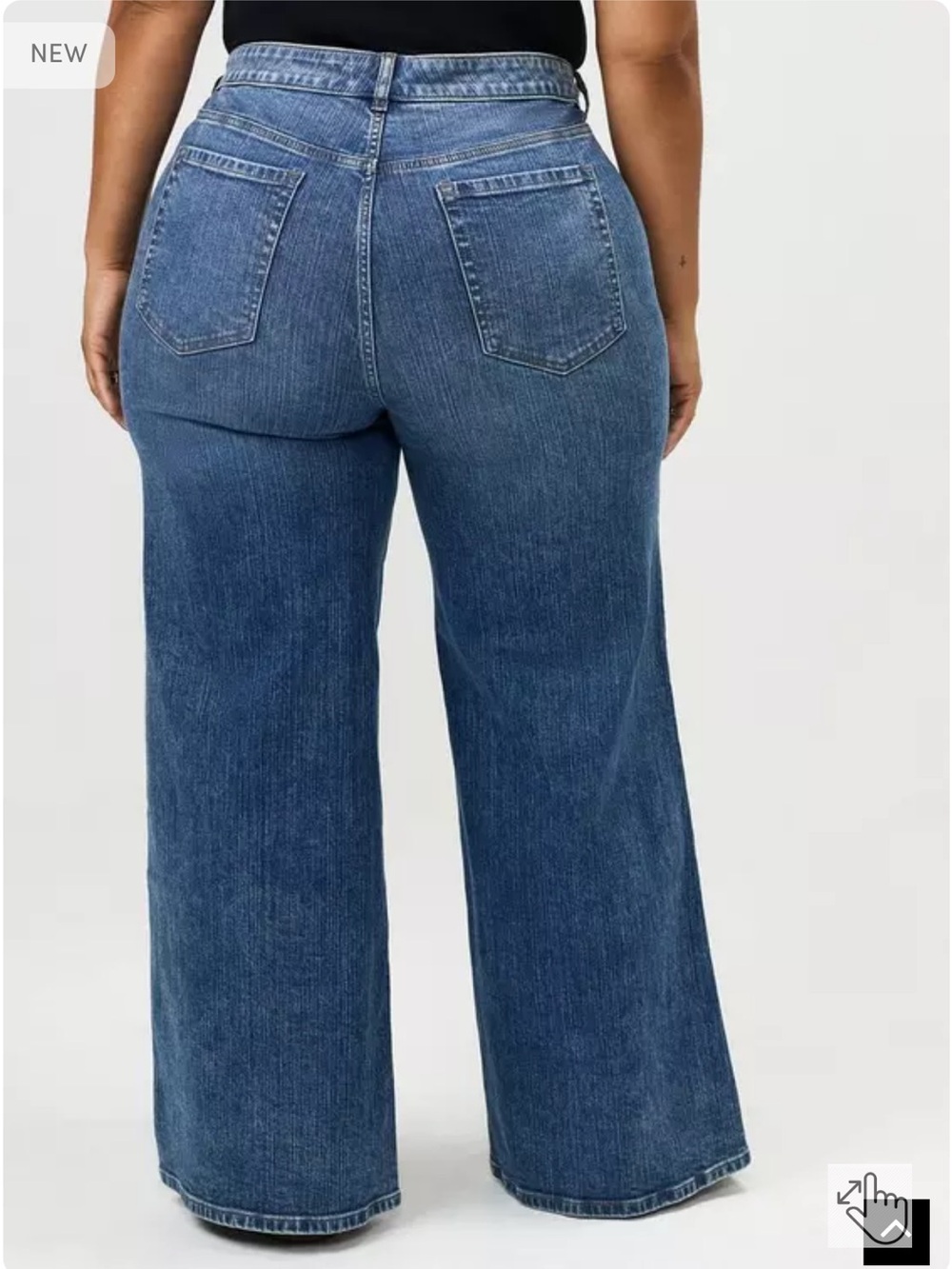 High Rise Baggy Wide Leg Duo Denim Jean